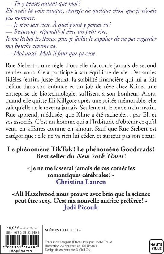 Quatrième de couverture de « Not in love »