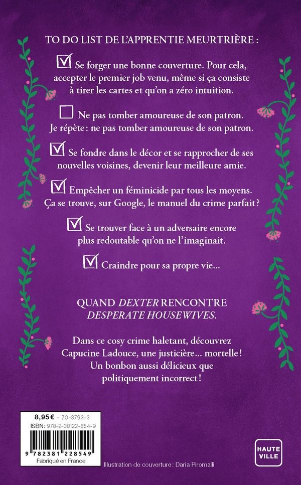Quatrième de couverture de « Capucine Ladouce : votre nouvelle meilleure amie, mais pas celle de votre mari »