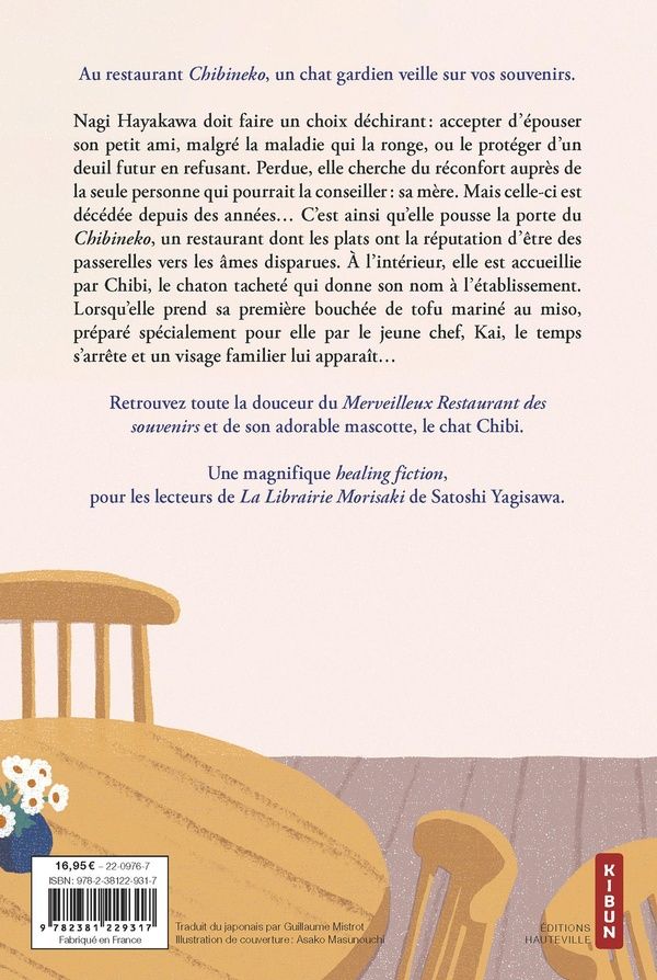 Quatrième de couverture de « Le chat du restaurant des souvenirs »