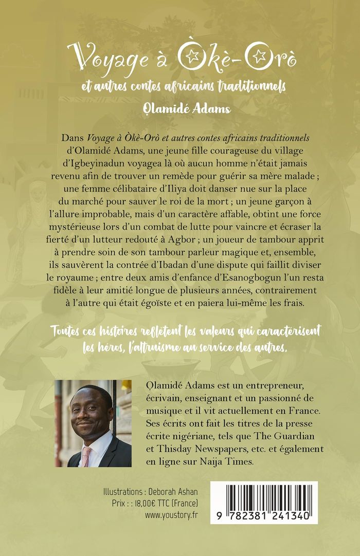 Couverture du livre « VOYAGE A OKE-ORO - ET AUTRES CONTES AFRICAINS TRADITIONNELS », librairie Les Contes Infusés à Corte