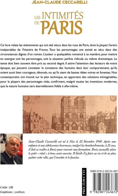Quatrième de couverture de « Les intimités de Paris »