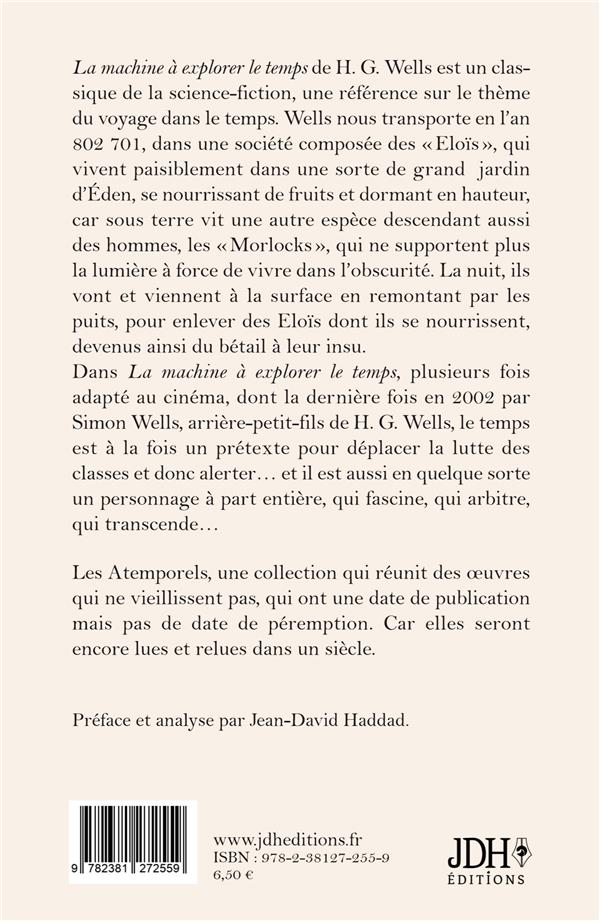 Quatrième de couverture de « La machine à explorer le temps : 1895 »