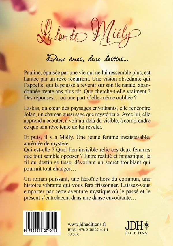 Quatrième de couverture de « Le don de Miély »