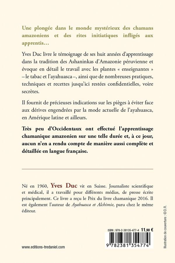 Quatrième de couverture de « Ayahuasca, du serpent au jaguar : une éducation chamanique amazonienne »