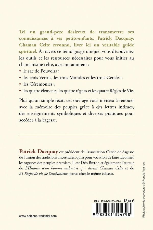 Quatrième de couverture de « Paroles d'un grand-père chaman : aux enfants et petits-enfants de la Terre »