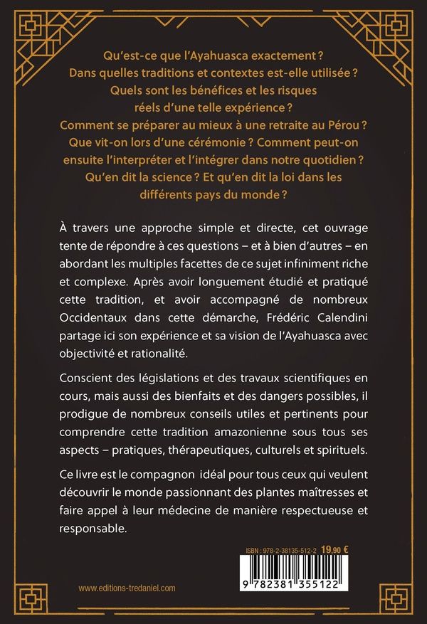 Quatrième de couverture de « 100 Questions sur l'Ayahuasca et les plantes maîtresses »