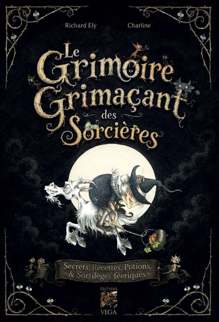 Couverture du livre « LE GRIMOIRE GRIMACANT DES SORCIERES » de Ely/charline, librairie Les Contes Infusés à Corte