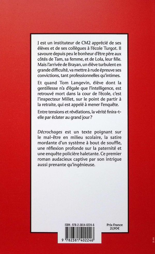 Quatrième de couverture de « Décrochages »