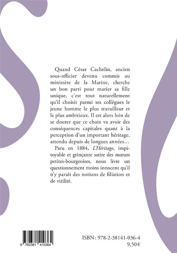 Quatrième de couverture de « L'héritage »