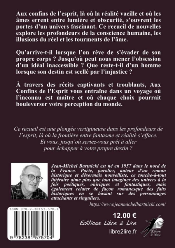 Quatrième de couverture de « Aux confins de l'esprit : nouvelles »