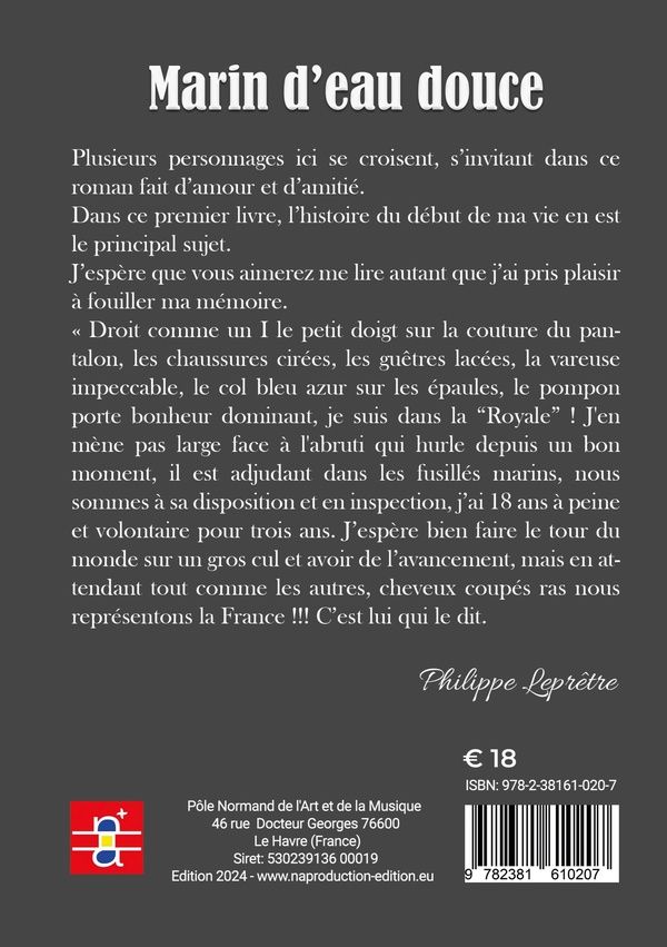 Quatrième de couverture de « Marin d'eau douce »