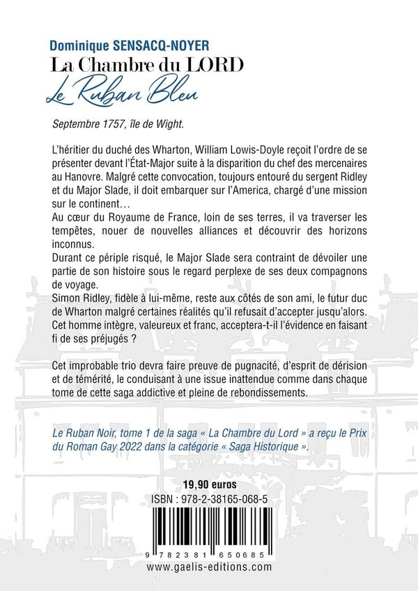 Quatrième de couverture de « Le ruban bleu : saga historique »