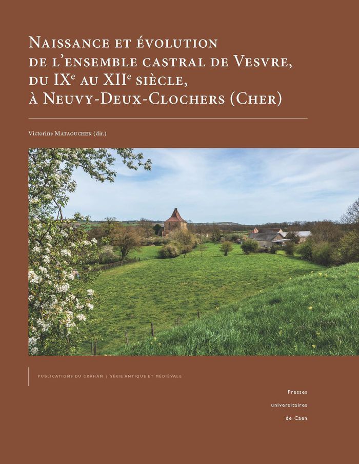 Couverture du livre « Naissance et évolution de l'ensemble castral de Vesvre, du IXe au XIIe siècle, à Neuvy-Deux-Clochers, Cher », librairie Les Contes Infusés à Corte
