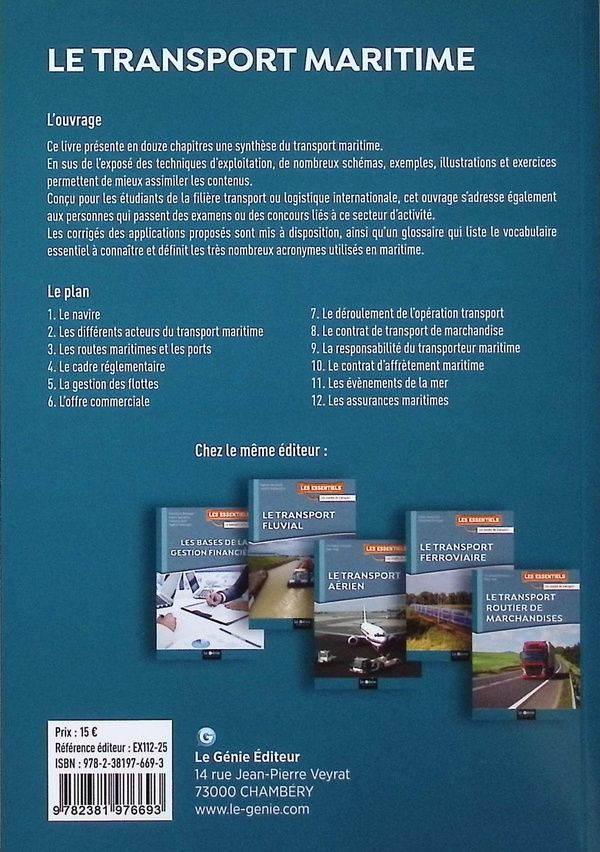 Quatrième de couverture de « Le transport maritime »