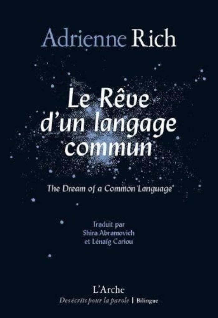 Couverture du livre « Le rêve d'un langage commun : poèmes, 1974-1977 » de Adrienne Rich, librairie Les Contes Infusés à Corte