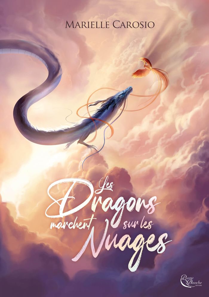 Couverture du livre « Les dragons marchent sur les nuages » de Marielle Carosio, librairie Les Contes Infusés à Corte