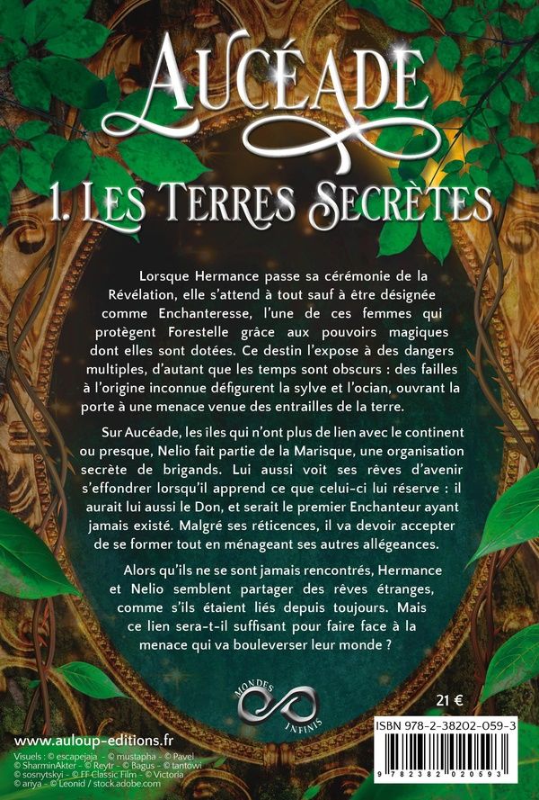 Quatrième de couverture de « Aucéade : les terres secrètes »