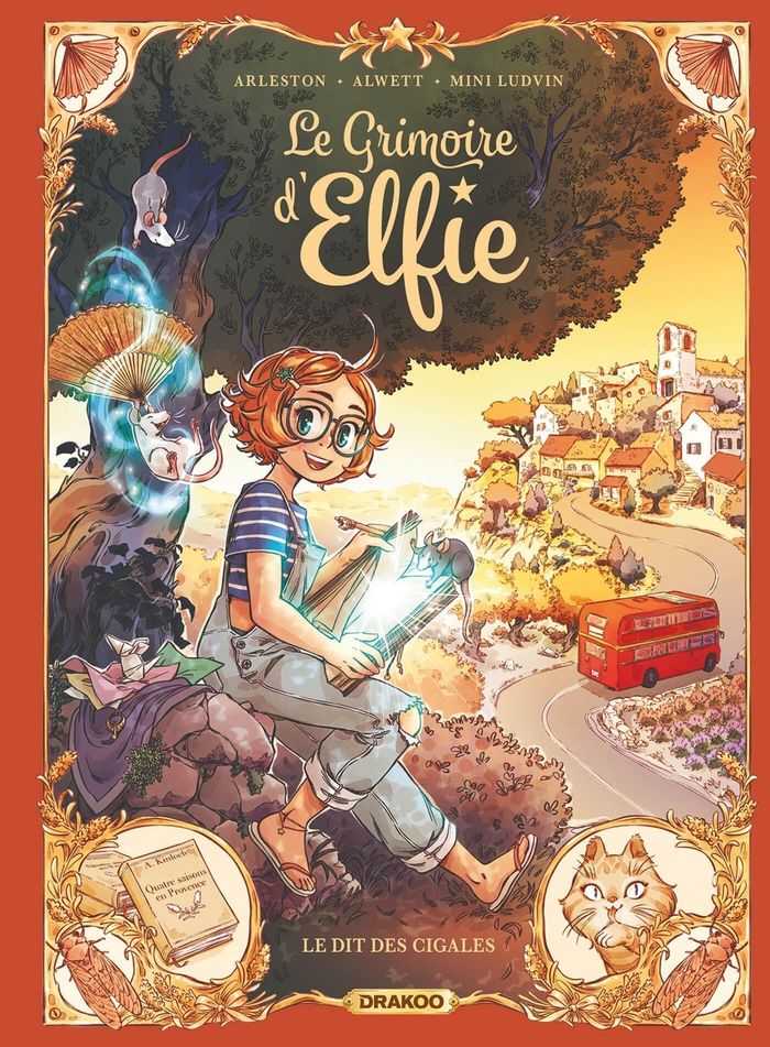 Couverture du livre « LE GRIMOIRE D'ELFIE - T02 - LE GRIMOIRE D'ELFIE - VOL. 02 - HISTOIRE COMPLETE - LE DIT DES CIGALES » de Arleston/alwett, librairie Les Contes Infusés à Corte