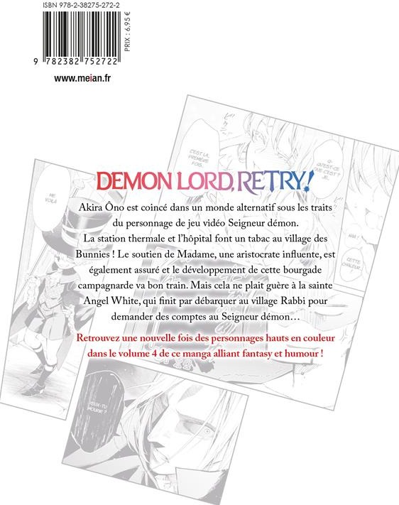 Quatrième de couverture de « DEMON LORD, RETRY! - TOME 4 »