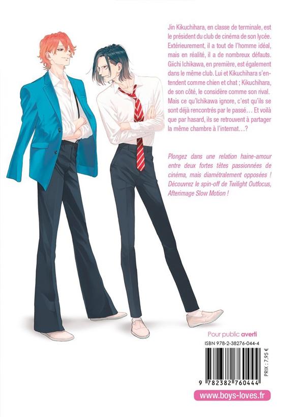 Quatrième de couverture de « AFTERIMAGE SLOW MOTION »