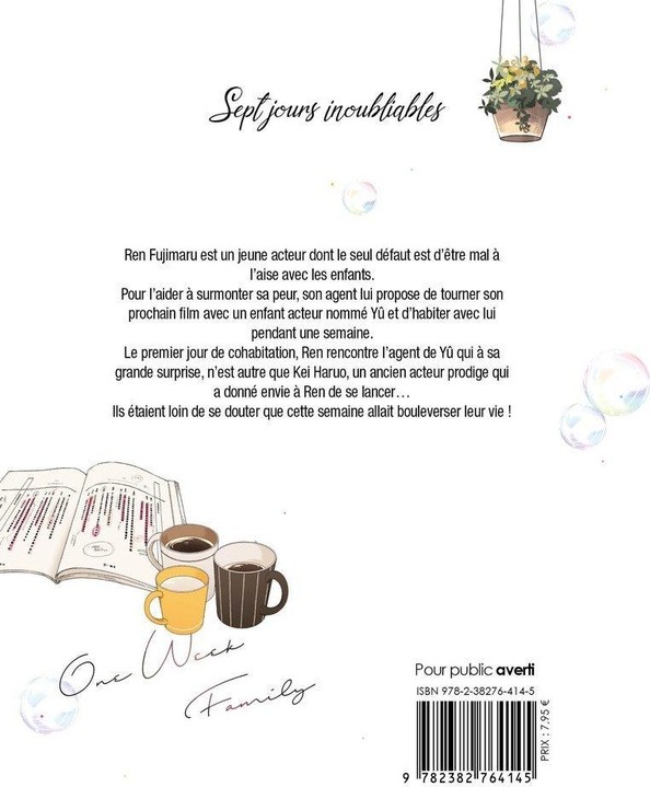 Quatrième de couverture de « One week family »