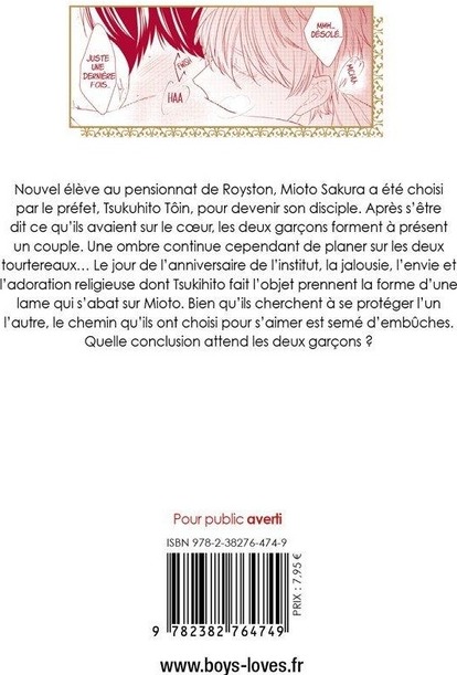 Quatrième de couverture de « THE PREFECT'S SECRET GARDEN - TOME 03 »