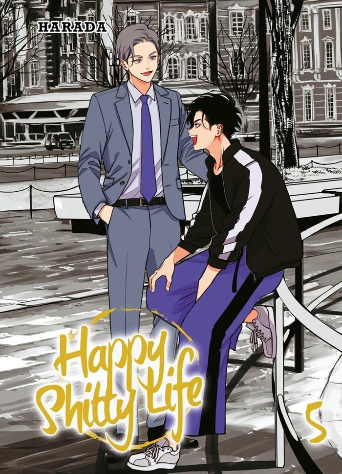 Couverture du livre « Happy shitty life » de Harada, librairie Les Contes Infusés à Corte
