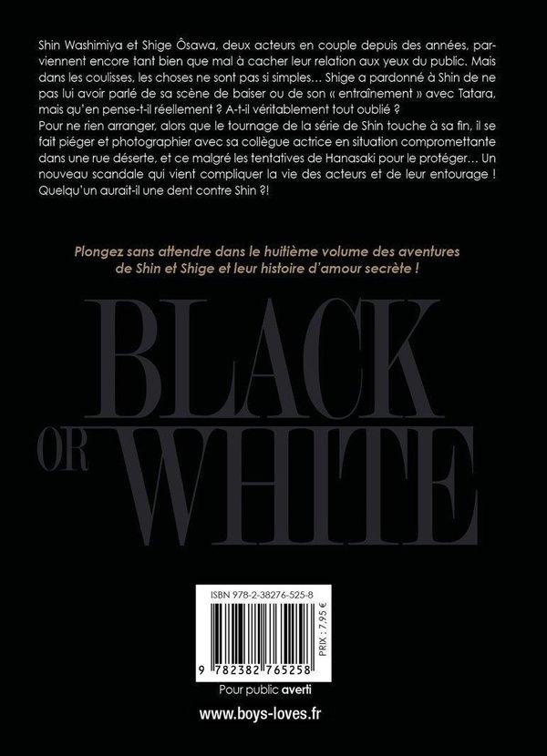 Quatrième de couverture de « Black or white »