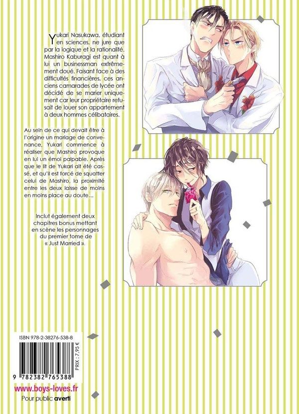 Quatrième de couverture de « LES JEUNES MARIES ! - T02 - LES JEUNES MARIES ! - TOME 01 »