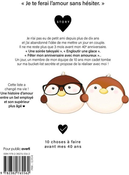 Quatrième de couverture de « 10 CHOSES A FAIRE AVANT MES 40 ANS »