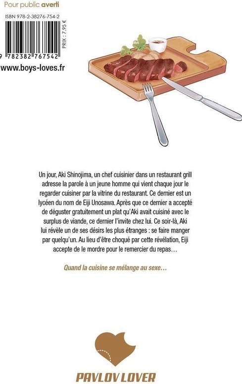 Quatrième de couverture de « Pavlov lover »