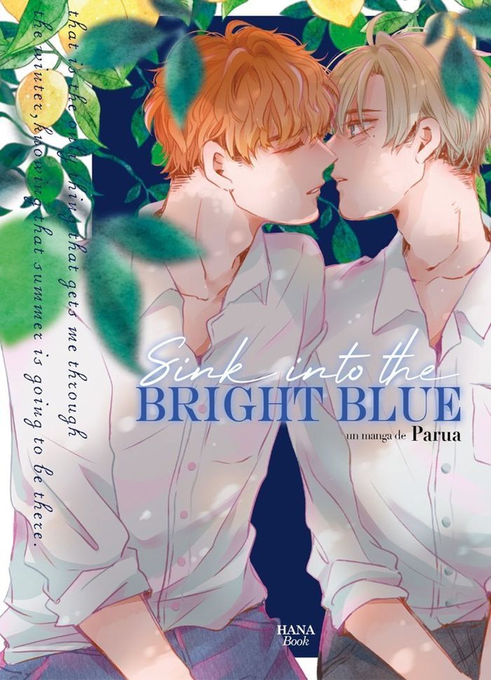 Couverture du livre « Sink into the bright blue » de Parua, librairie Les Contes Infusés à Corte