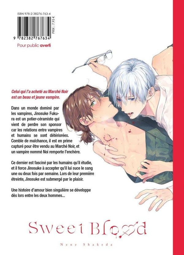 Quatrième de couverture de « Sweet blood »
