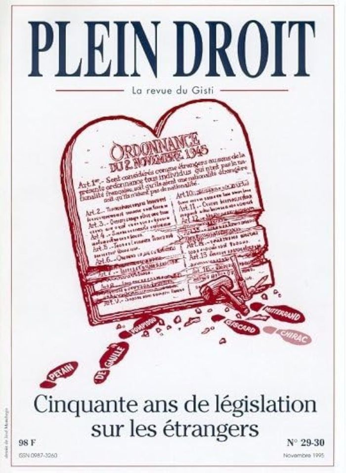 Couverture du livre « CINQUANTE ANS DE LEGISLATION SUR LES ETRANGERS » de Gisti, librairie Les Contes Infusés à Corte