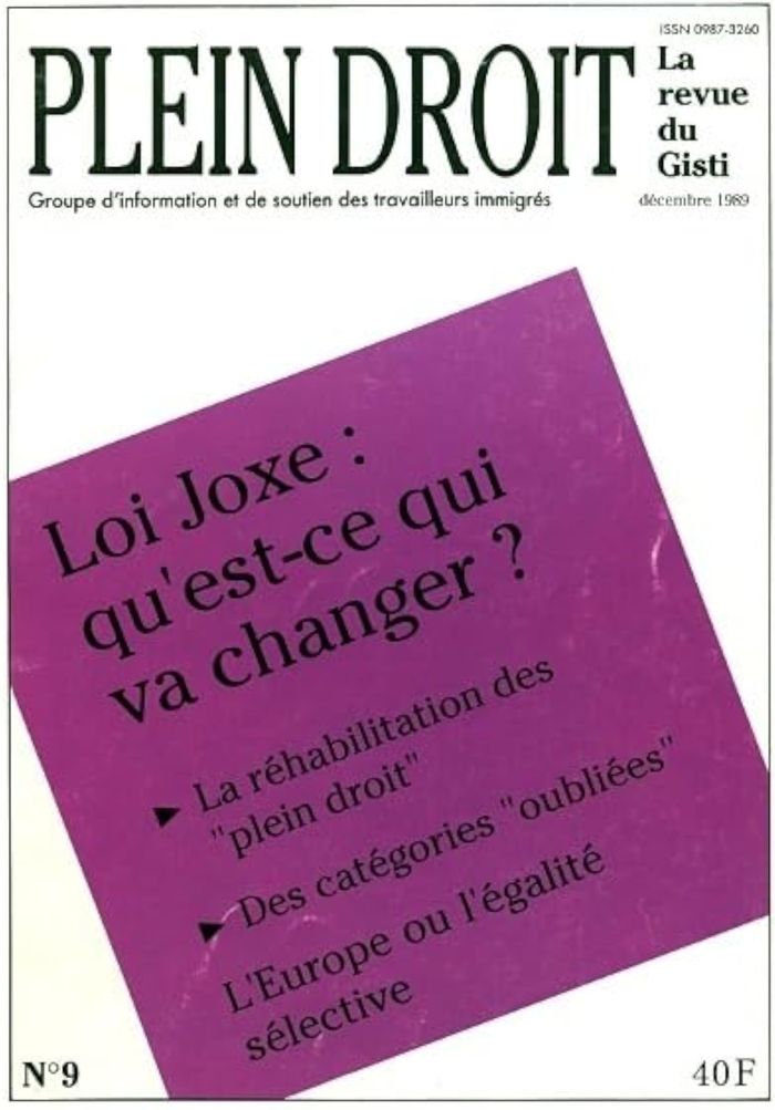 Couverture du livre « LOI JOXE : QU EST-CE QUI VA CHANGER ? » de Gisti, librairie Les Contes Infusés à Corte