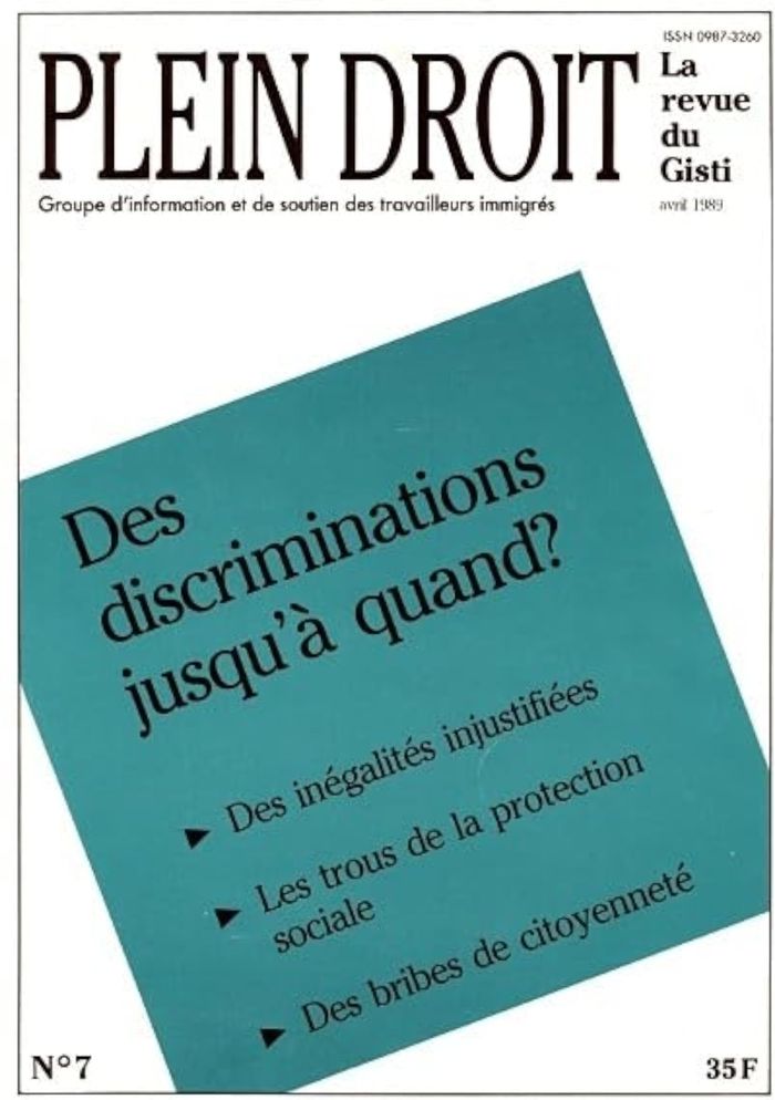 Couverture du livre « DES DISCRIMINATIONS JUSQU A QUAND ? » de Gisti, librairie Les Contes Infusés à Corte