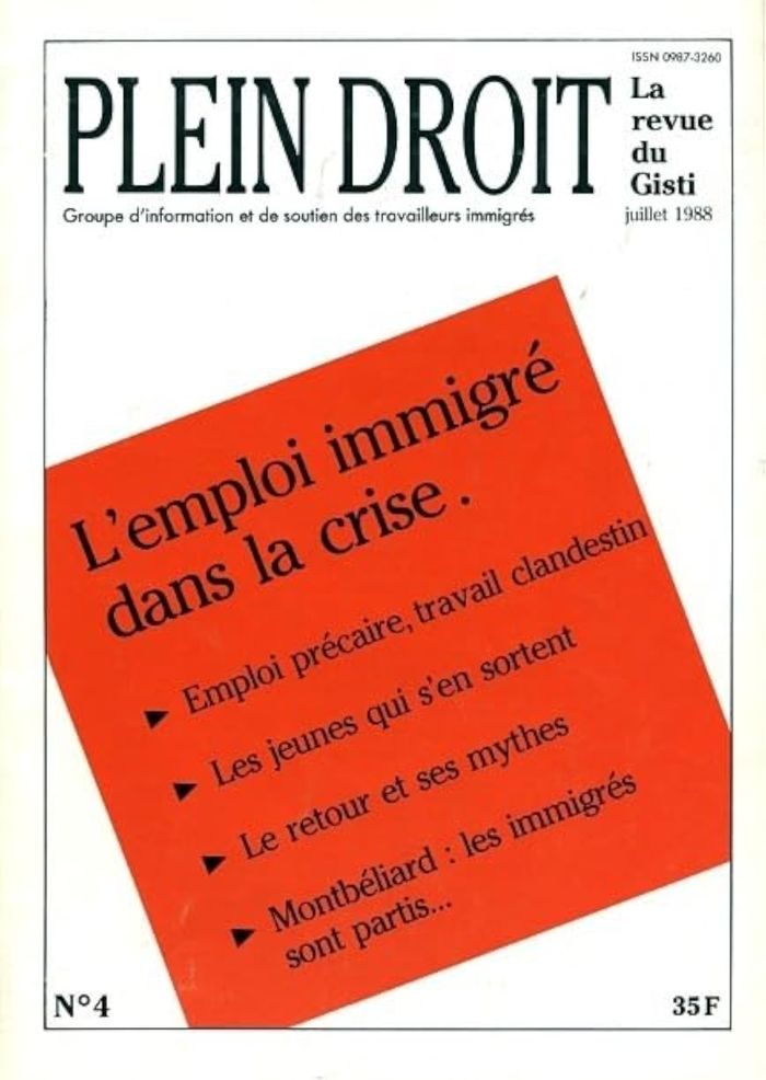 Couverture du livre « L EMPLOI IMMIGRE DANS LA CRISE » de Gisti, librairie Les Contes Infusés à Corte