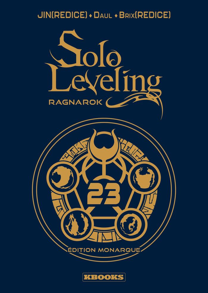 Couverture du livre « SOLO LEVELING RAGNAROK T23 - EDITION MONARQUE » de Daul/jin, librairie Les Contes Infusés à Corte