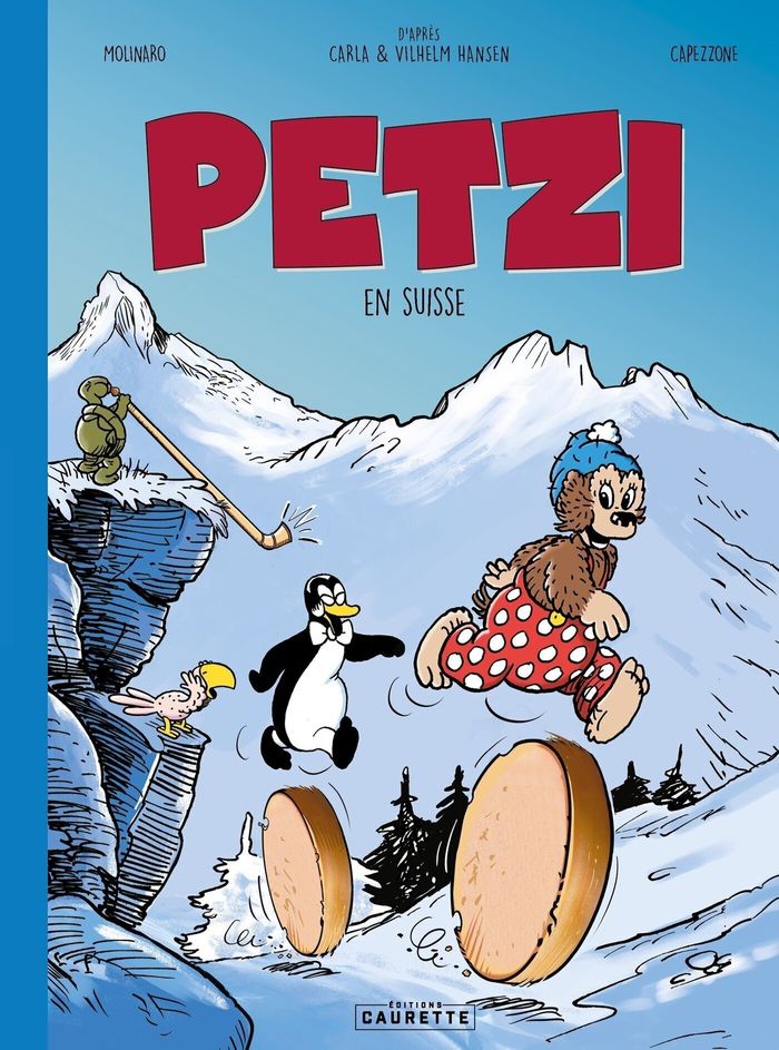 Couverture du livre « Petzi en Suisse », librairie Les Contes Infusés à Corte