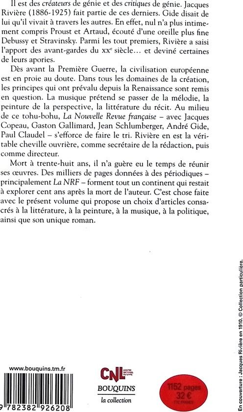 Quatrième de couverture de « Critique et création : littérature, peinture, musique, politique, oeuvres d'imagination »