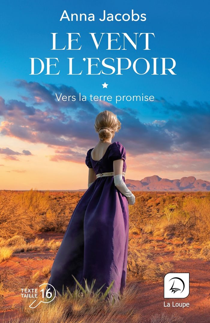 Couverture du livre « Vers la terre promise » de Anna Jacobs, librairie Les Contes Infusés à Corte
