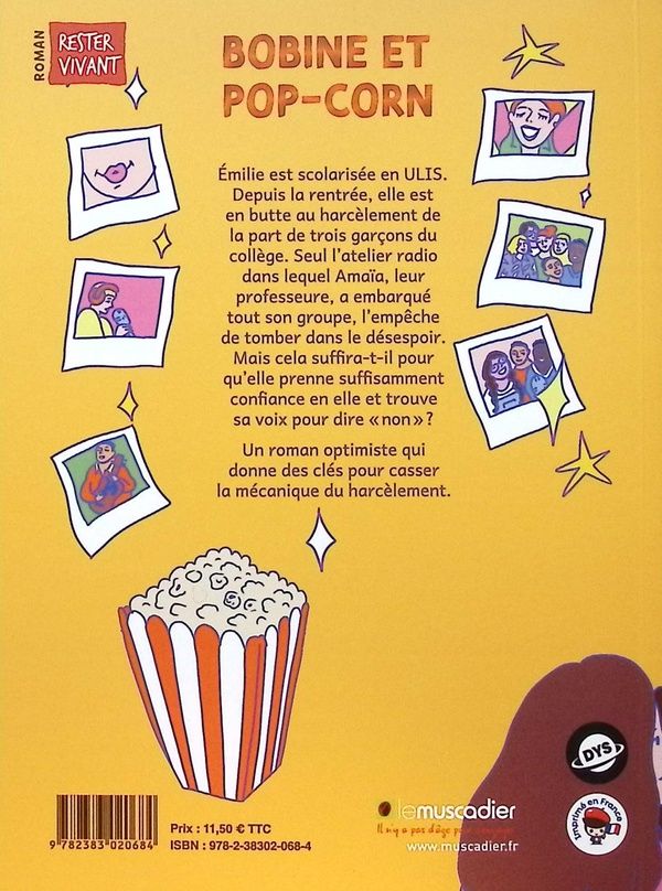 Quatrième de couverture de « BOBINE ET POP-CORN »
