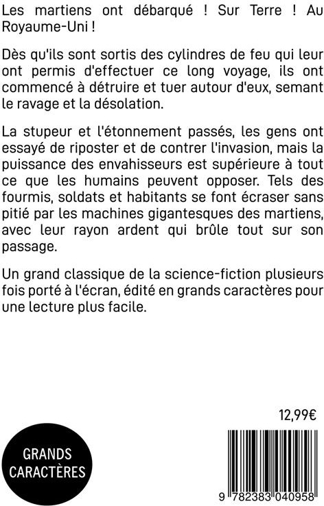 Quatrième de couverture de « La guerre des mondes »