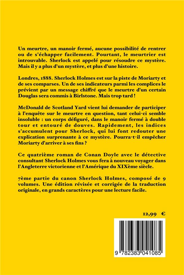 Quatrième de couverture de « Sherlock Holmes »