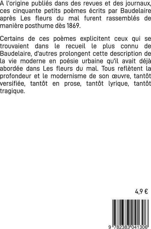 Quatrième de couverture de « Le spleen de Paris »