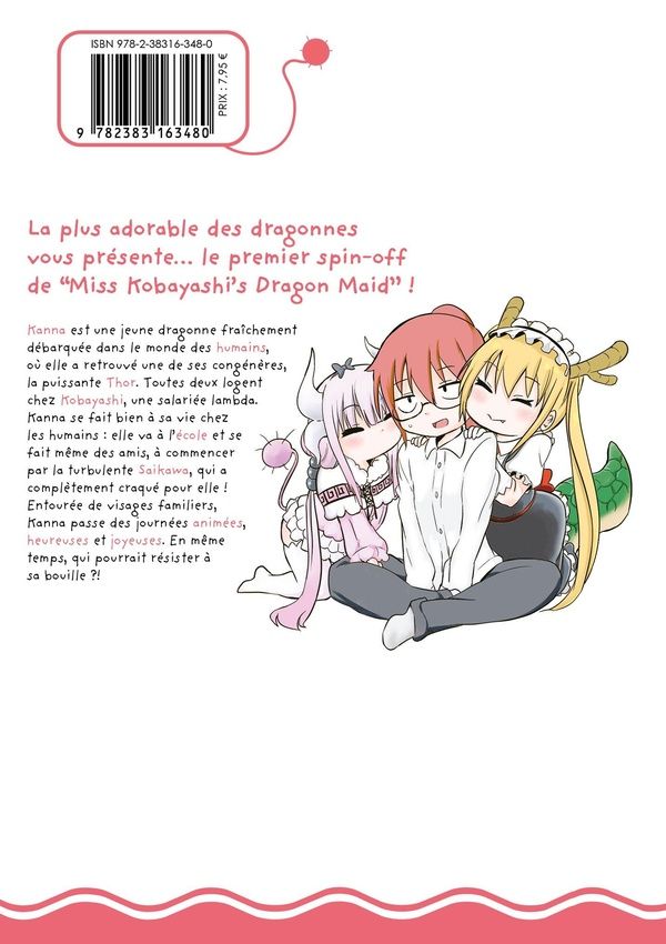 Quatrième de couverture de « Miss Kobayashi's dragon maid : Kanna's daily life »