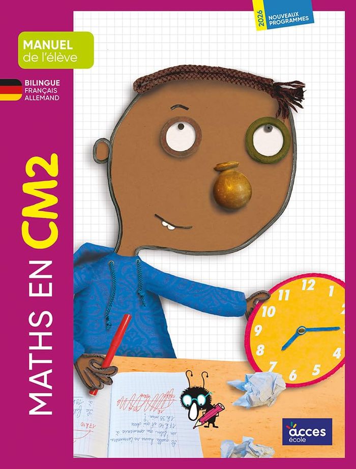 Couverture du livre « MATHS EN CM2 - MANUEL DE L'ELEVE BILINGUE FR-DE », librairie Les Contes Infusés à Corte