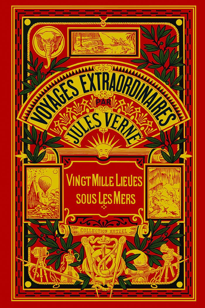 Couverture du livre « VINGT MILLE LIEUES SOUS LES MERS NE - TOME 1 - VOL01 » de Jules Verne, librairie Les Contes Infusés à Corte