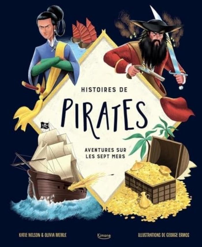 Couverture du livre « HISTOIRES DE PIRATES - AVENTURES SUR LES SEPT MERS » de George Ermos, librairie Les Contes Infusés à Corte