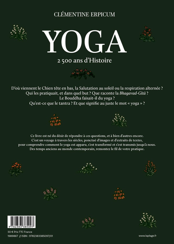 Quatrième de couverture de « Yoga : 2500 ans d'histoire »